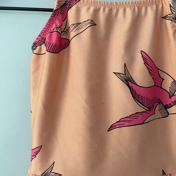 Mini Rodini Bird Print One Piece Bathing Suit 4T - Picture 3 of 4
